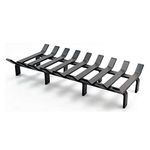 Hi-Flame Fireplace Log Grate - Heavy Duty Solid Steel Grate for Wood Stove & Fireplace Firewood Holder, 20 INCH, 20 x 10 x 4 Inch Matt Black