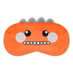 Mezeic Sleep Eye Mask, Cartoon Dinosaur Eye Mask Soft Plush Eye Mask for Sleeping Travel Blockout Sleeping Masks Eye Cover Novelty Cute Animal Eyeshade for Kids Girls Children Adult (Orange Dinosaur)