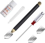 HaroKing Glass Cutter Kit with Cutting Oil, 2mm-20mm Professional Cutting Head, Carbide Tip Glass Cutter Tool for Thick Glass Mirror and Mosaic