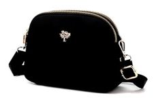 Diva Dale Stylish Trendy Tree Logo Multi-Compartments Spacious Crossbody Sling Bag For Women And Girls (Black)