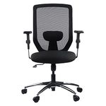 Wakefit Office Chair | 3 Years Warranty | Ergonomic Chair, Chair for Office Work at Home, Study Chair, Adjustable Height, Medium Back Office Chair, Medium Back Multi Lock : Sandra (Black) DIY