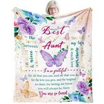 ZWERIVP Gifts for Aunt, Aunt Birthday Gifts from Niece, Unique Aunt Birthday Gift, Best Aunt Ever Gifts, Auntie Gifts from Niece, Aunt Birthday Gift Ideas Throw Blanket 60" X 50", Auntie Gifts