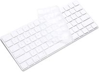 Laprite Ultra Thin Silicone Keyboard Protector Cover Skin for Apple iMac Magic Wireless Bluetooth Keyboard MLA22L/A (A1644, 2015 Released , U.S Layout, Semi-Transparent Clear )