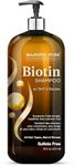 Majestic Pure Biotin Shampoo for Hair Growth - Volumizing Shampoo for Hair Loss - with DHT-3 Blocker - Hydrating & Nourishing - Sulfate Free, for Men & Women - Thin Hair Shampoo - 16 fl oz