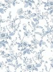 Light Blue Botanical Floral Shelf Liner Contact Paper Peel and Stick Botanical Floral Wallpaper for Walls Bahtroom Bedroom Kitchen Cabinets Dresser Drawer Furniture Arts Carfts Decal 17.7X117 Inches