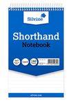 Silvine 8x5" Reporter's Spiral Shorthand Notebook with 160 Pages (Pack of 12), Blue (Cover may vary)