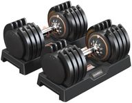 SogesPower Adjustable Dumbbells 5LB to 110LB Free Weight 5 in1 25/55LB Dumbbell Set Multiple Weight Dumbbell with Anti-Slip Metal Handle for Home Gym Equipment Suitable Men &Women