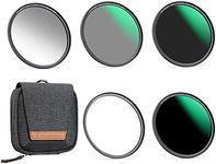 K&F Concept 52mm Magnetic GND8 ND8 ND64 ND1000 Magnetic Basic Ring Caemra Lens Filters Kit (5 Pack) -Optical Glass Neutral Density Filters Kit with 28 Multi-Layer Coated (Nano-X Series)