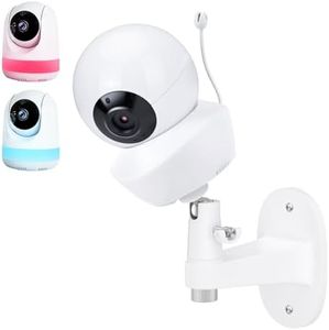 Baby Monitor Wall Mount Compatible with Babysense V43/HDS2/V24R/VBM55TX/Max View Baby Monitor, Adjustable Baby Camera Holder, Perfect View Angle and Easy Installation Without Drilling