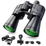Binoculars for Adults, SGAINUL 10x50 Compact Powerful HD Binoculars for Bird Watching, Traveling, Hunting, Hiking, Outdoor Sports Telescope with Phone Adapter and Strap Carrying Bag