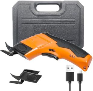 SWNEPOF Cordless Electric Scissors, 2000mAh Rechargeable Fabric Scissors, Box Cutter with 2 Blades, Cardboard Cutter for Fabric, Leather, Carpet and Cardboard