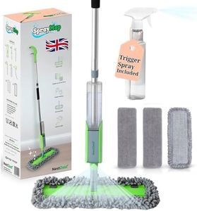 Nest Zest Spray Mop - Mops for cleaning floors | Spray mop with washable pads | Floor mop for hard floors, laminate, tile, wood, lvt, karndean. 3 washable and reusable microbre pads, Wet & dry use.
