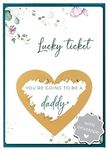 Jolicoon Pregnancy announcement scratch card - You are going to be a daddy with envelope - Baby announcement daddy