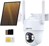 ANRAN 360° PTZ 3G/4G LTE Solar Security Camera, 2K No WiFi Security Camera, Battery Camera Outdoor, Includes SIM Card and 32GB SD Card, PIR Motion Detection, Color Night Vision, 2-Way Audio, G1 White