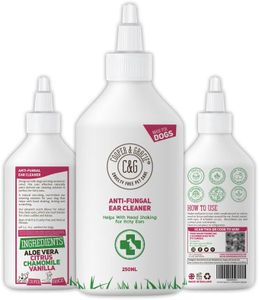 Dog Ear Cleaner Solution 250ML - Alternative to Dog Ear Drops for Infections, Itching & Odor by Cooper and Gracie | Relief from Yeast Infection, Mites, Anti-Viral Protection | Clean Healthy Ears