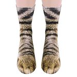 AGRIMONY Funny Cat Socks for Men Women Teens-Fun Animal Cat Paws Socks 3D Casual Novelty Gifts for Dad Husband Funny Funky Cotton Crazy Socks-Valentines Birthday Christmas Cat Gifts Stocking Stuffers