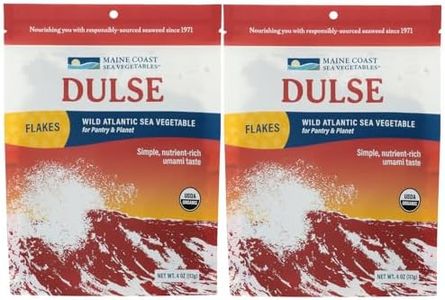 Maine Coast Sea Vegetables Organic Dulse Flakes | Seaweed Snacks | Rich in Iodine, Protein & Minerals | Harvested from North Atlantic | Great for Salads, Soup & Smoothies | 4 oz (Pack of 2)