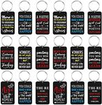 18 Pcs Motivational Keychains Bulk Inspirational Quote Team Gifts for Employees Encouragement Keychain for School Office Thank You Keychains Appreciation for Staff Coworkers Friend, As Shown in the Pictures