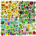 Stickers for Water Bottles 200 Pcs VSCO Sticker Packs Flower and Plant Theme Waterproof Vinyl Decals Aesthetic Stickers for Kids Teens Adult for Phone Chrome Books Scrapbook Laptops Cup Binders Moped