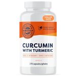 Vimergy Curcumin – Promotes Joint Health & Mobility* – Supports Memory & Brain Function* – Kosher, Vegan & Gluten-Free – 270 Capsules