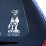 Jack Russell Terrier Clear Vinyl Decal Sticker for Window, JRT Dog Sign Art Print