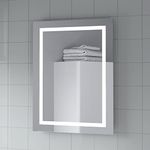 Artis® 700 x 500mm Bathroom Mirror with LED Lights Wall Mounted Illuminated Light Vanity Mirrors for Bathrooms, Battery Operated, Switch
