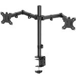 AmazonBasics Dual Monitor Stand - Height-Adjustable Arm Mount, Steel