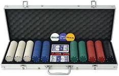 vidaXL Poker Set with 1000 Chips Aluminium Casino Play Card Gamble Games