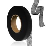 Redamancy Wonder Hemming Tape Web 64 Metres, Hem Tape Iron on 70 Yards, 2cm Wide No Sewing Iron on Tape Roll Fabric Fusing Tape for Splicing Fabrics, Trousers, Curtains, Clothes (black)