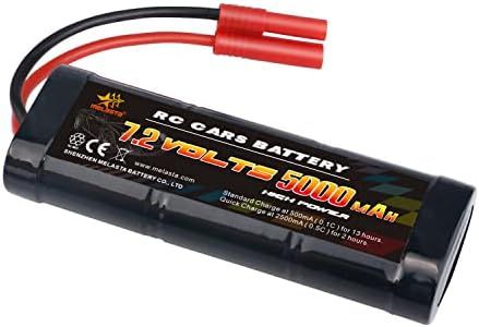MELASTA 7.2V 5000mAh NiMH RC Battery Packs for Redcat Racing Vehicles with Banana Connector