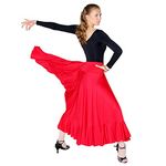 Danzcue Adult Flamenco Dance Skirt, Red, Medium