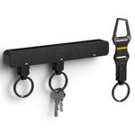 Spigen Magnetic Keychain Key Holder with Oraganizing HUB Rack [Compatible with MagSafe Accessories] [Quick Release Magnetic System] [Secure Lock System] Detachable Magnetic Keychain - Black