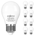 SHINESTAR 8-Pack Ceiling Fan Light Bulbs, 40 Watt Equivalent, Daylight 5000K, A15 LED Bulb with E26 Medium Base, Non-Dimmable