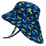 JAN & JUL Large Brim Toddler Boy Sun-Hat Dinosaur (L: 2-5 Years, Dinoland)