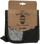 The Rustic Man Wash Cloths for Face and Body, Exfoliating Washcloth, Black, 3 Count