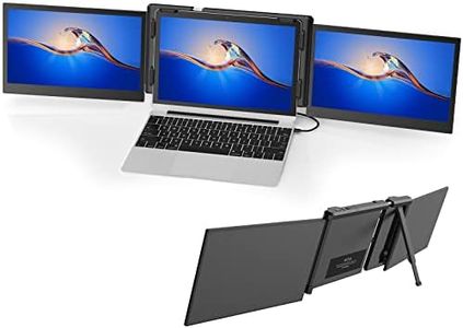 BQAA 13.3" Portable Dual Triple Portable Monitor for Laptop, Support M1 MacBook Laptop Screen Extension, FHD 1080P IPS Mobile Display Type-C/PD/TF for Windows Mac 13.3"-16.5" Laptops P2 Pro