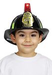 Aeromax Fire Fighter Black Helmet W/Lights & Siren Costume Hat Child