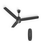 Havells FAB BLDC LED Ceiling Fan 1200 mm, 5 star, LED Speed Indicator, 380 RPM, Up to 65% Savings, Reverse Rotation,4 Speed Modes, Low Wattage 30 W, Low Noise, Air Flow:235 CMM, 3 Year Warranty, Black