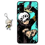 Compatible with Samsung Galaxy S20 FE Case One Piece Anime Design [with Trafalgar Law Figure Keychain], Soft Silicone TPU Animation Cool Phone Case for Samsung Galaxy S20 FE