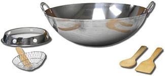 King Kooker SS22WKR Outdoor Wok Pan, Silver