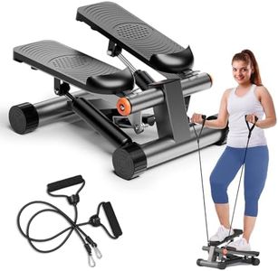 GORISE Steppers for Exercise at Home, Total Body Workout, Adjustable Hydraulic, Resistance Bands, Portable Stair Stepper Workout Machine, Mini Exercise Equipment with LCD Monitor