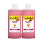 SterloMax 80% Ethanol-based Hand Rub Sanitizer and Disinfectant Liquid Alcohol, 500 ml -Pack of 2