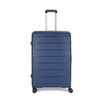 Aristocrat Jude 66Cm Polyester Hard-Sided Spinner Medium Check-in Luggage Trolley Bag with 8 Wheels (Blue)