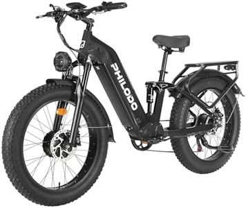 PHILODO Falcon 60V Off-Road Electric Bike - Dual Motor Hunting Ebike, Fat Tire Full Suspension Dirt Bike for Adults, Long Range Snow/Sand Electric Bicycle