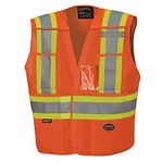 Pioneer V1020951-2/3XL Tear-Away High Visibility Safety Vest, Orange, 2/3XL