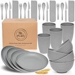 FOODLE Wheat Straw Dinnerware Sets 