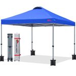 MASTERCANOPY Outdoor Patio Gazebo,Waterproof Soft-Top Steel Garden Gazebo Tent Lawn, Backyard and Deck (10x10, Blue)