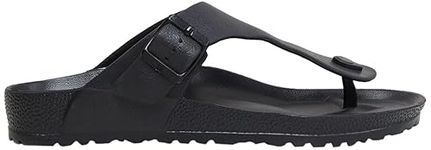 Men Open Toe Flats,BLACK,43