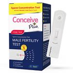 CONCEIVE PLUS Male Fertility Test - Accurate Sperm Concentration & Testosterone Level Rapid Tests, Results in 5 Minutes | Easy & Discreet Sperms Count Test, Mens Semen Test, Male Fertility Monitor