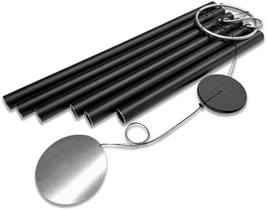 ASTARIN 90 Inch Wind Chimes for Outside with 6 Tubes Tuned Relaxing Melody, Extra Large Wind Chimes Outdoor Deep Tone for Patio, Backyard, Garden, and Outdoor Decor,Black